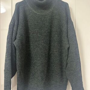 Lui's グリーン タートルニットセーター