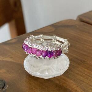 17 - 19 Кольцо с жемчугом, мини - чехословая жемчужина Etaniti Ветровое кольцо фиолетовый