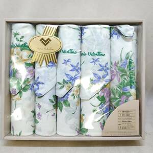 * Mario Valentino zabuton cover 5 pieces set floral print Mario * VALENTI JAPAN -no perhaps unused / present condition goods * G91805