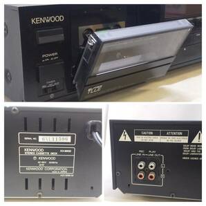◆KENWOOD ステレオ カセットデッキ KX-880D ケンウッド 2ヘッド 通電確認のみ 動作不良 ジャンク◆R2367の画像9