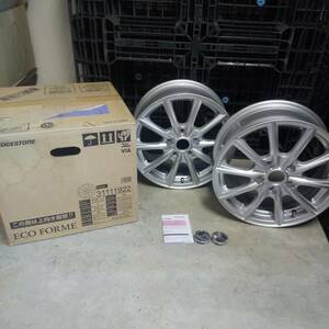 ●BRIDGESTONE ブリジストン ECO FORME アルミホイール 2点セット ECO/SE-15 16×6 1/2J 5穴 未使用品●K2766