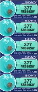 SONY（ソニー） SR626SW(377) 5個入 時計用電池 海外パッケージ