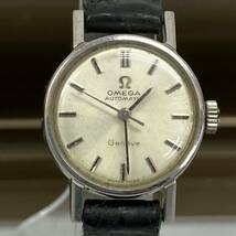 UU158 オメガ ジュネーブ AT/自動巻き OMEGA Geneve AUTOMATIC シルバー文字 ラウンド レディース腕時計 稼働品 BARRR_画像1