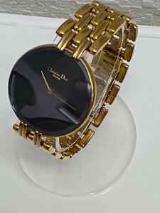 UU081 Christian Dior クリスチャン ディオール 腕時計 レディース Bagheera バギラ 154-4 ブラックムーン ゴールド EARR 