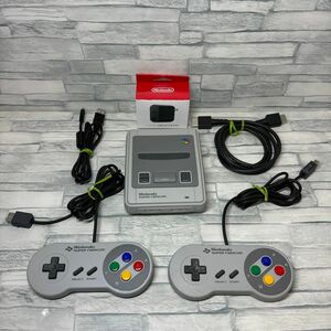 【SFC】ニンテンドークラシックミニ スーパーファミコン　アダプター付き　フルセット　外箱無し　直ぐプレイ可能です　