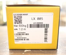未使用品 キトー KITO レバーブロック LX形 LX005 500kg x 1.2m 超小形・軽量 定格荷重(t)：0.5・標準揚程(m)：1.2_画像4