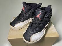 【希少品・入手困難】NIKE ナイキ BABY JORDAN XII ベビージョーダン12 スニーカー 14cm AIR JORDAN ホワイト ブラック 当時物！_画像1