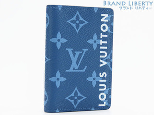  ultra rare new old goods Louis Vuitton monogram blue auger nai The -duposhu card-case pass case card-case white M82796