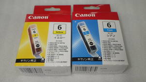 ■Canon■純正インクタンク■BCI-6C/BCI-6Y 2個セット■新品/期限2024.9/2024.10■　★オークション★