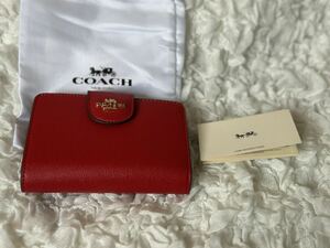 93 新品未使用 COACH コーチ 二つ折り財布 ミニ財布 アウトレット C6390