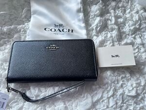 121 新品 COACH 長財布 ラウンドファスナー C4451