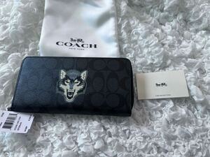 128 新品 COACH コーチ 長財布 ラウンドファスナー F31520