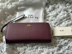 135 新品 COACH コーチ 長財布 ラウンドファスナー C3441