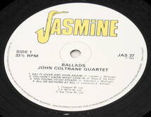 ▲(R605-E13)LP レコード John Coltrane Quartet ジョン・コルトレーン Ballads バラード Jasmine Records JAS 37_画像3