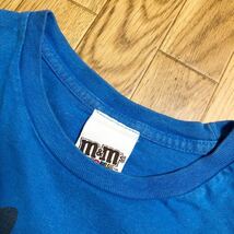 00s メキシコ製 M&M'S Tシャツ 青 Mサイズ 古着 エムアンドエムズ チョコ_画像4