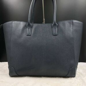 UNITED ARROWS ユナイテッドアローズ トートバッグ ビジネスバッグ YUKINO ユキノ 別注 A4◎ レザー 本革 ネイビー 紺色 の画像3