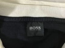 本物ヒューゴボスHUGOBOSSコットン長袖TシャツロンTメンズサーフアメカジミリタリービジネススーツ黒ブラックS_画像4