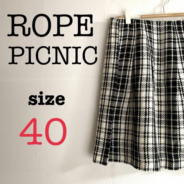 ROPE PICNIC ロペピクニック【40】ミニスカート　格子柄　可愛い