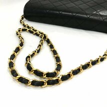 CHANEL シャネル ココマーク マトラッセ プッシュロック チェーン ショルダー バッグ ブラック 美品 M10982_画像6