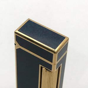 1円 良品 dunhill ダンヒル ローラー 式 ガスライター マーブル ブルー ゴールド 着火良好 a1823の画像5