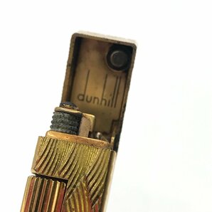 1円 良品 dunhill ダンヒル ローラー 式 ガスライター 波柄 総柄 ゴールド 着火良好 a2817の画像7