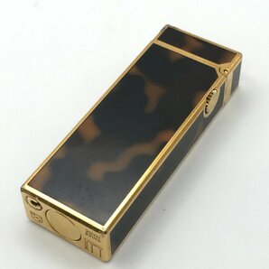 1円 Dunhill ダンヒル ローラー式 マーブル柄 ガスライター 喫煙具 煙草グッズ ゴールド a2555の画像3