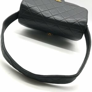 1円 良品 CHANEL シャネル ココマーク マトラッセ キャビアスキン ダブルフェイス ターンロック ハンド ショルダー バッグ ブラック a1612の画像3