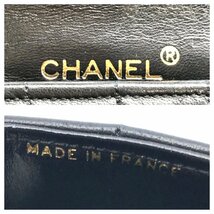 良品 CHANEL シャネル ココマーク ターンロック ラムスキン バイカラー チェーン ショルダー バッグ ブラック a3466_画像10