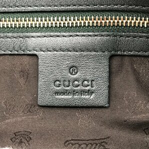 1円 良品 GUCCI グッチ トート ハンド バッグ インターロッキングG グッチシマ レザー ブラック a2378の画像9