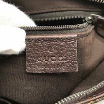 1円 良品 GUCCI グッチ GGキャンバス シェリーライン ショルダー ボディ バッグ ブラウン a1896_画像9