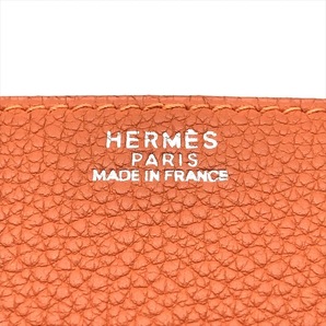 展示品 HERMES エルメス ドゴン トゴ セカンド クラッチ バッグ オレンジ a3253の画像9