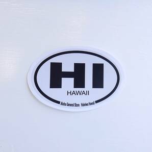 ★ハワイ直輸入★ハワイ HI ステッカー＜HAWAII＞シンプル／ホノルル／ハワイ雑貨／オアフ／Aloha General Store Haleiwa Hawaii/楕円の画像1