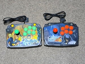 HORI プレイステーション スティック コントローラー 2点セット 動作確認済み アーケード 鉄拳4 ソウルキャリバーII PlayStation 2 ホリ