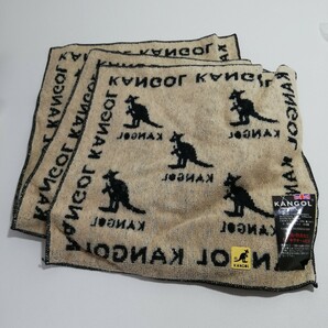 KANGOL カンゴール 抗菌・防臭加工 ヒノキチオール ハンドタオル 20cm×20cm 3枚セット 未使用品 の画像1