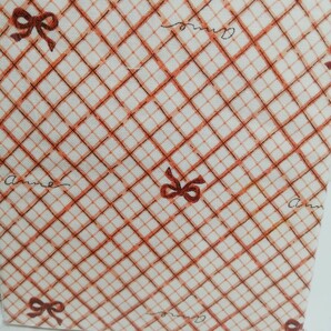 Fabricing リボンクロス柄 ピロケース 枕カバー イエロー・オレンジ 45cm×90cm 2点セット 未使用品 日本製 の画像2