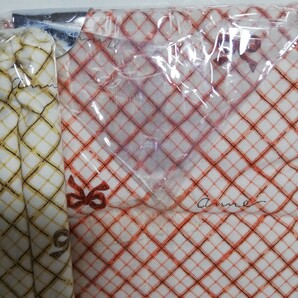 Fabricing リボンクロス柄 ピロケース 枕カバー イエロー・オレンジ 45cm×90cm 2点セット 未使用品 日本製 の画像8