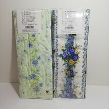 西川産業 東京 西川 ピロケース パステルグリーン青花 ストライプブルーブーケ 65cm×45cm 2枚セット 未使用品 枕カバー _画像7