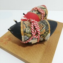 九州特選民芸品 願かけ牛 置物 15cm×12cm [赤牛 黒牛 開運祈願 郷土玩具 日本人形 レトロ ビンテージ 民芸品 日本美術 ]_画像9