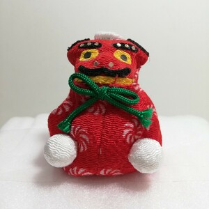 Art hand Auction Chirimen craft beanbag lion dance doll, height 6cm [Japanese goods, chirimen craft, Japanese doll, Japanese-style ornament, good luck, talisman, Hina doll], doll, Character Doll, Japanese doll, others