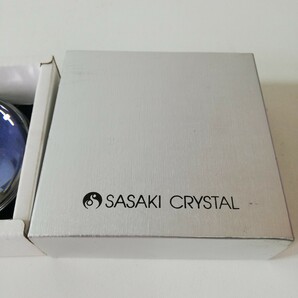 SASAKI CRYSTAL 佐々木クリスタル クリスタルガラス ペーパーウェイト ドーム型 250ｇ前後 未使用品 [ガラス工芸品 文鎮 ガラス製]の画像2