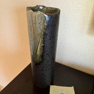 信楽焼　花瓶　花器　昭和レトロ　骨董　アンティーク　 フラワーベース　 華道 花入