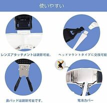 5レンズ交換調節 編み物 LED付拡大鏡 読書 拡大眼鏡 拡大鏡 メガネゴムバンド両用豪華版 ルーペ めがね型 ヘッドルーペ_画像5