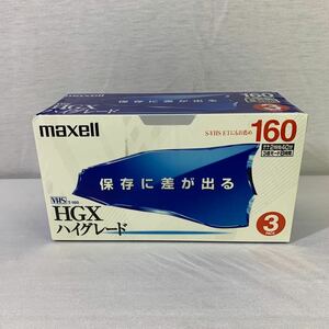 maxell VHS ビデオカセットテープ ハイグレード HGX ビデオテープ 未開封 3本入り