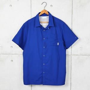 Columbiaコロンビア◆PFG ポリエステル フィッシングシャツ◆インクブルー◆サイズL