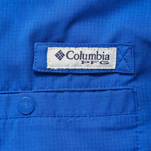 Columbiaコロンビア◆PFG ポリエステル 半袖フィッシングシャツ◆ブルー◆サイズXL_画像6