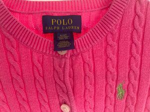 ラルフローレン　Ralph Lauren カーディガン　4/4T 110/56 ピンク　セーター 　美品