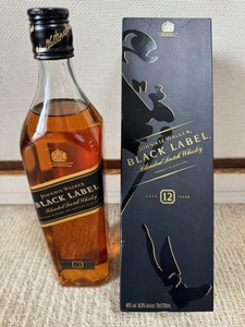 [1] Johnny War car 12 year black label new goods box attaching JOHNNIE WALKER 700ml 40% not yet . plug 