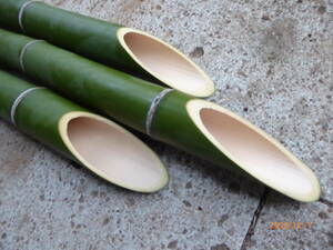 Из префектуры Chiba ★ Новый год Kadomatsu A Bamboo Bamboo Diagonal Cut 3 Set ★ Это очень густой голубоватый гриб внутри и снаружи диаметром 85 мм.