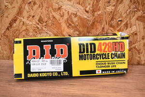 D.I.D(大同工業)バイク用チェーン クリップジョイント付属 428H(D)-128RB STEEL(スチール) 強化チェーン 二輪 オートバイ用 RQE1217