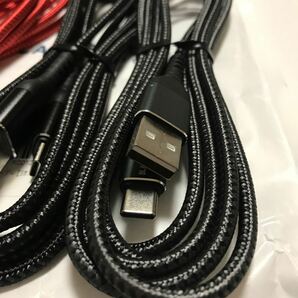 USB Type-C ケーブル [3本…android USB-C 機器対応-多色]の画像4